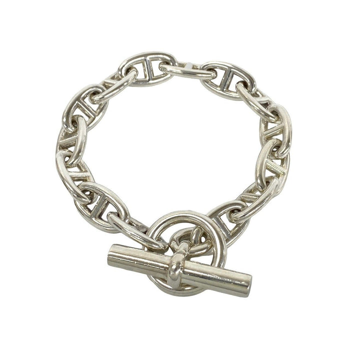 Hermès Chaîne d'Ancre GM Sterling Silver Bracelet – front view