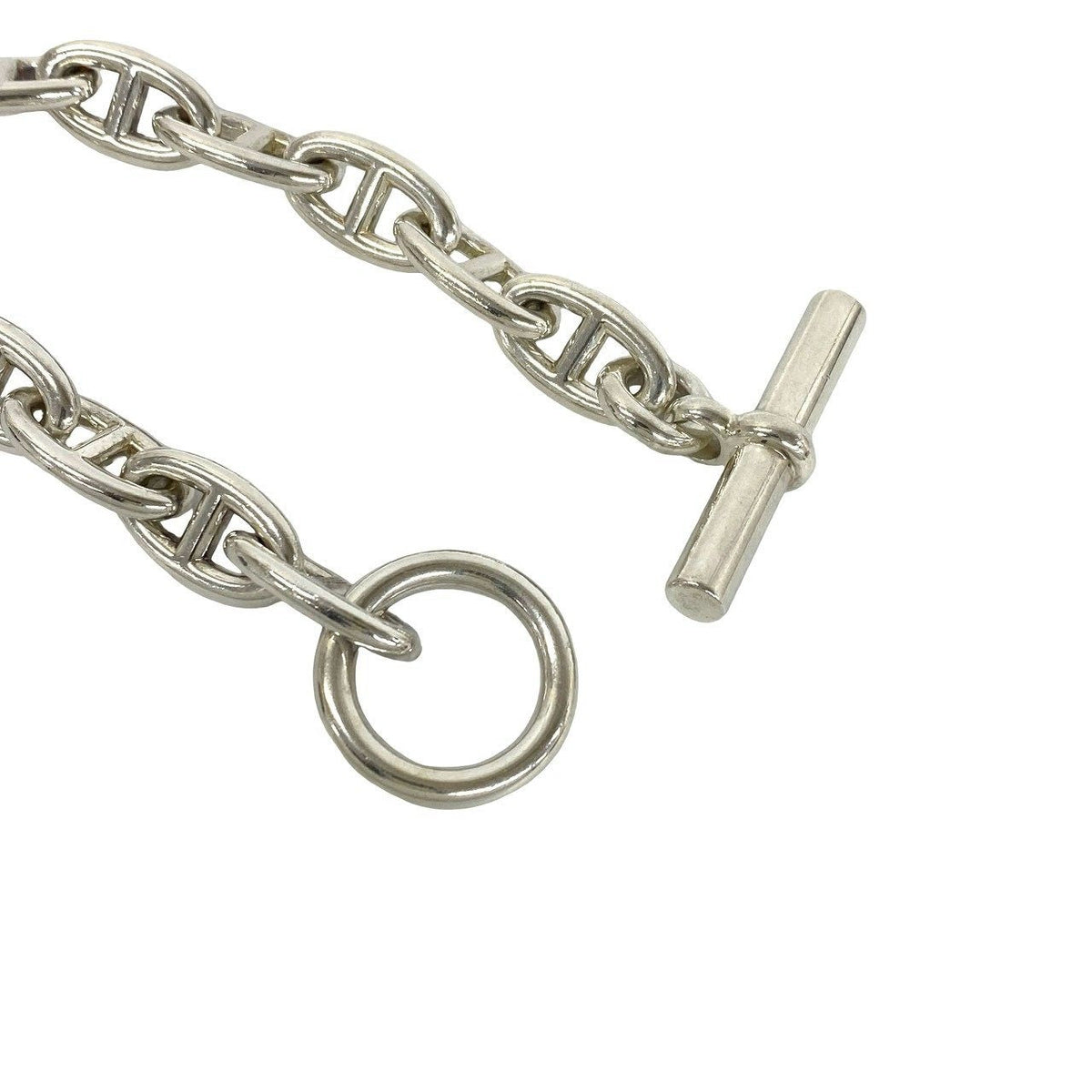 Hermès Chaîne d'Ancre GM Sterling Silver Bracelet – side view