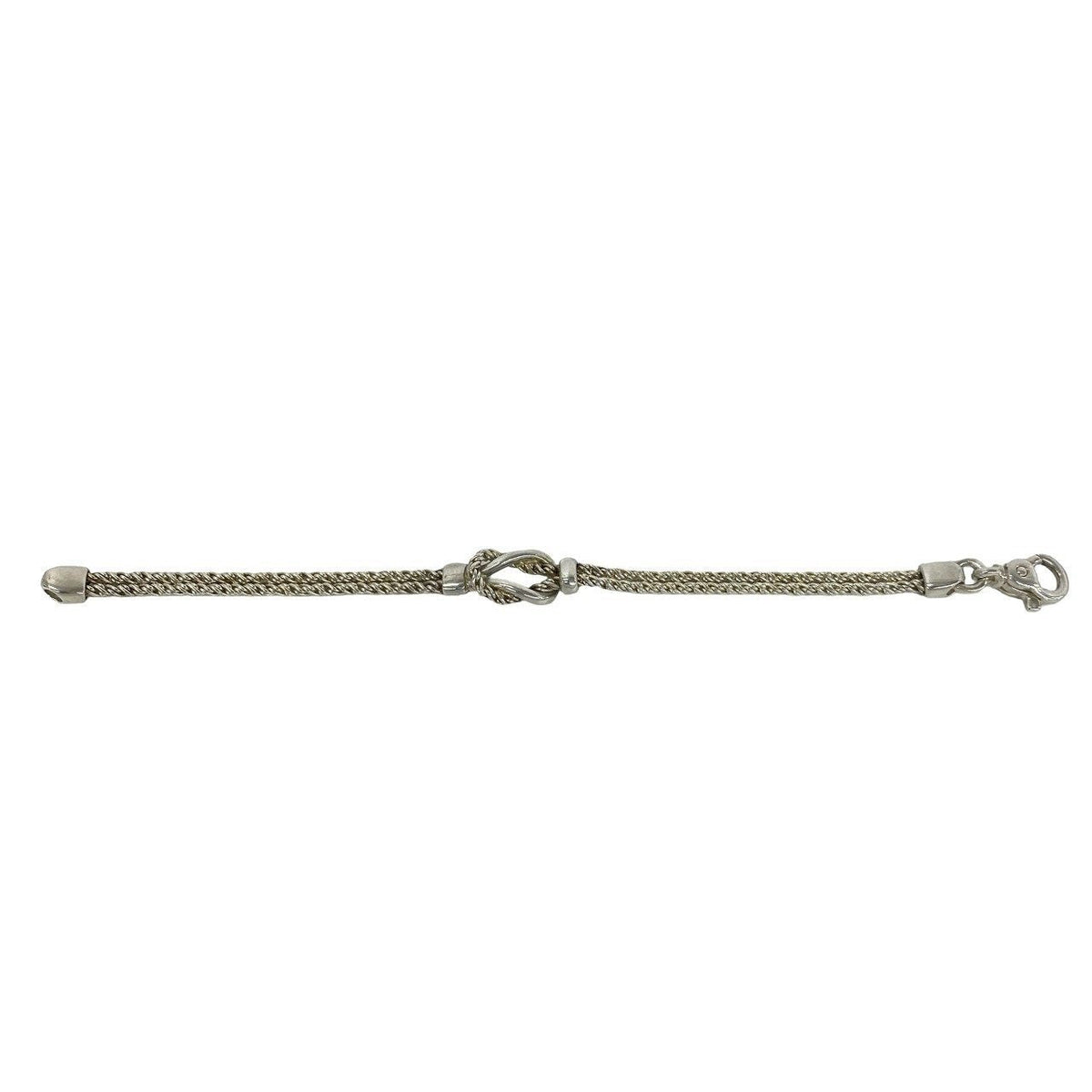 Tiffany & Co. Double Rope Center Knot Sterling Silver Bracelet – on the wrist