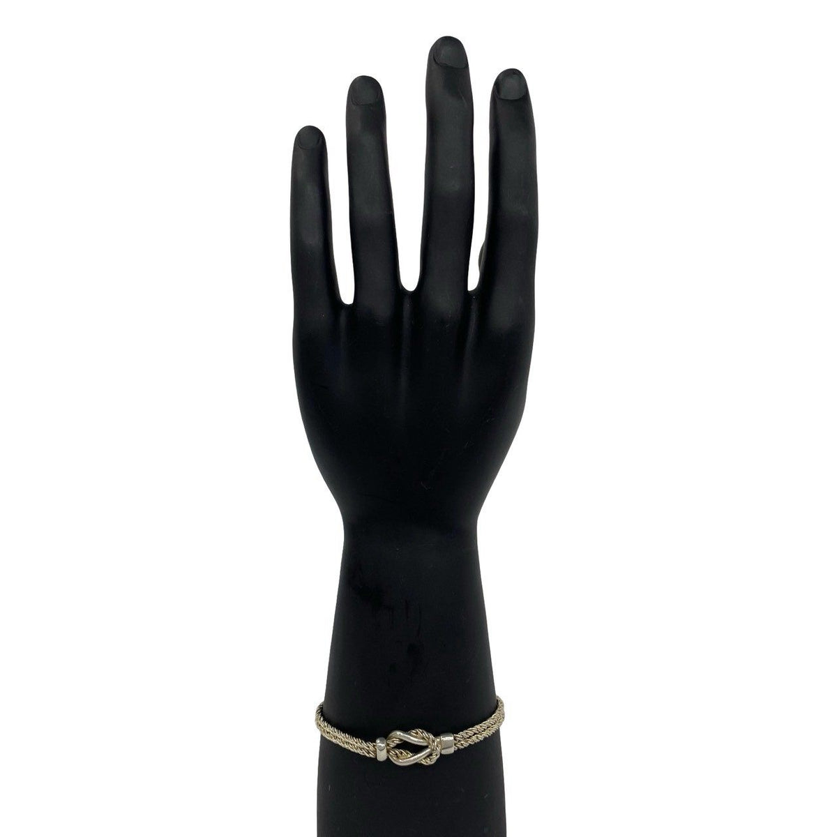 Tiffany & Co. Double Rope Center Knot Sterling Silver Bracelet – detail view